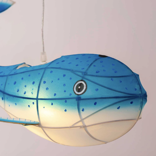 Bamboo Silk Lamps- Small Whale