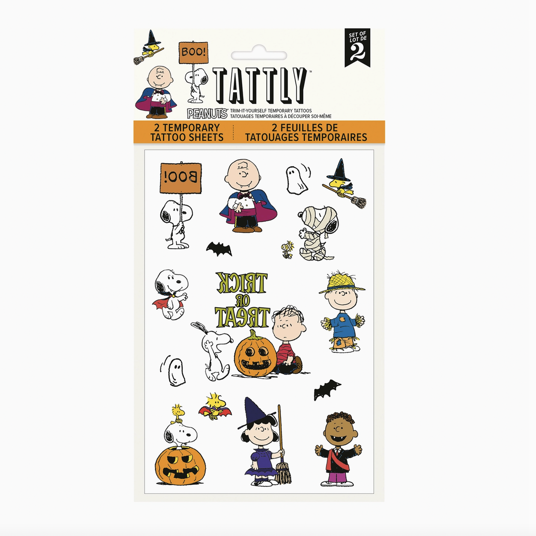 Peanuts Halloween Tattoo Sheet