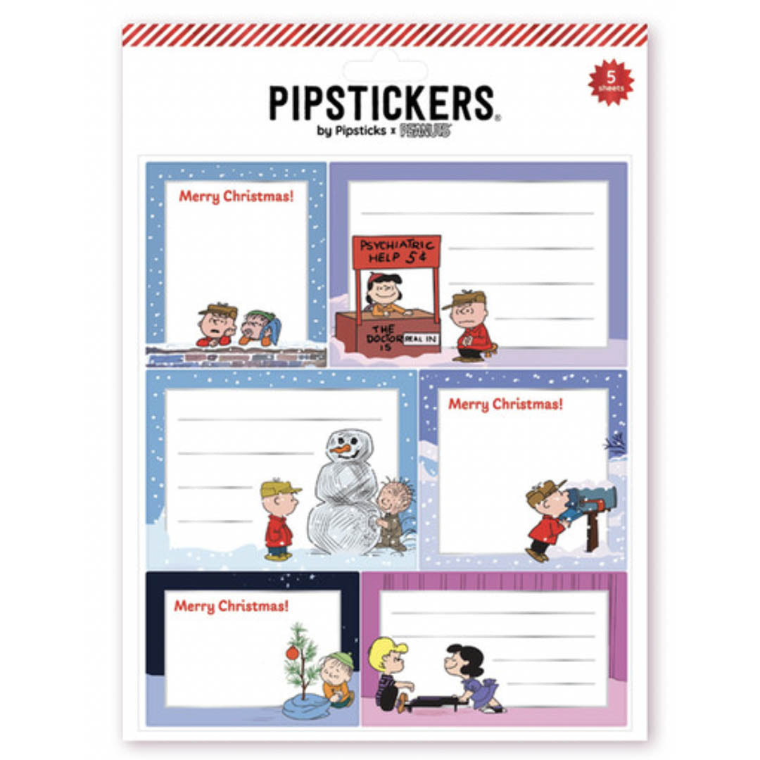 Peanuts Christmas Labels