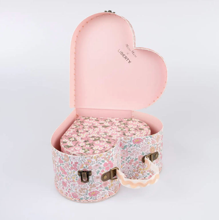 Meri Meri x Liberty Floral Heart Suitcase 2 Pc. Set