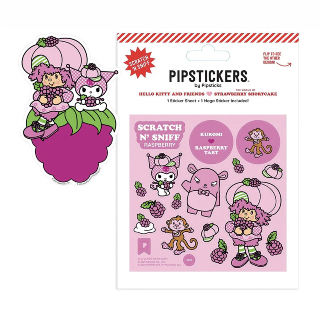 Raspberry Bushels Scratch 'n Sniff Stickers (2ct) - Hello Kitty and Friends x Strawberry Shortcake