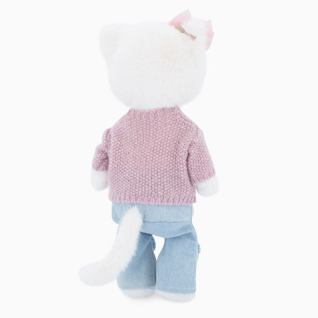 Lucky Kitty Sophie Plush Doll: Knitted Cherries