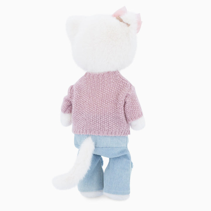 Lucky Kitty Sophie Plush Doll: Knitted Cherries