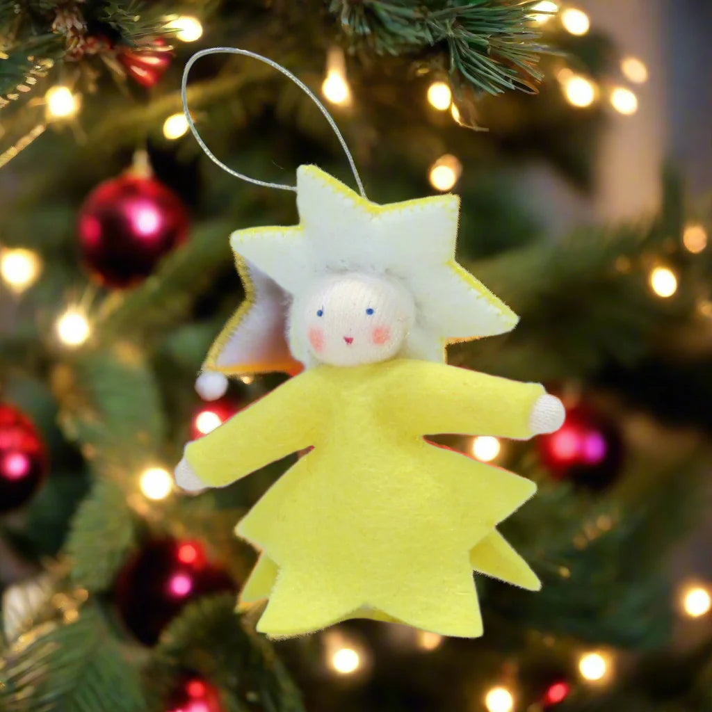 Wool Felt:  Star Fairy Ornament