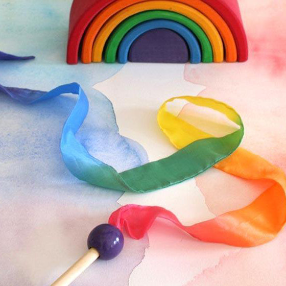 Mini Silk Streamers- Rainbow
