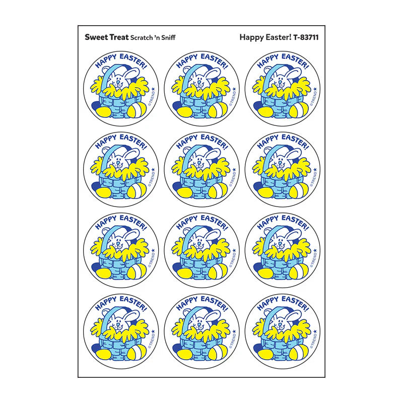 NEW Limited Retro 80's Scratch and Sniff Stickers: Happy Easter Sweet Treat