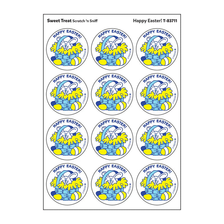 NEW Limited Retro 80's Scratch and Sniff Stickers: Happy Easter Sweet Treat