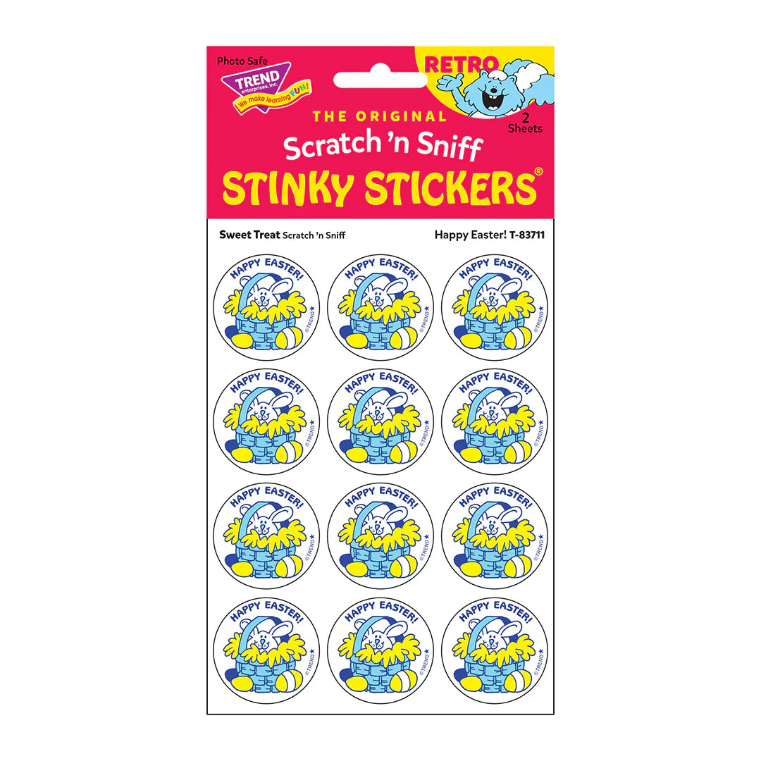 NEW Limited Retro 80's Scratch and Sniff Stickers: Happy Easter Sweet Treat