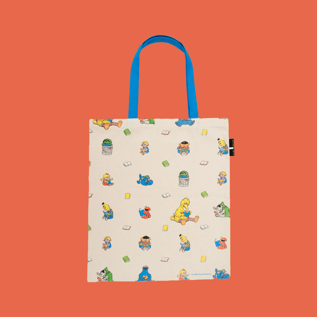NEW Double Sided Canvas Tote Bags- Sesame Street Retro