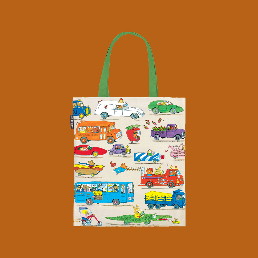 Double Sided Canvas Tote Bags- Richard Scarry Cars and Trucks that Go ...