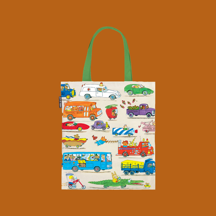 NEW Double Sided Canvas Tote Bags- Richard Scarry Cars and Trucks that Go!