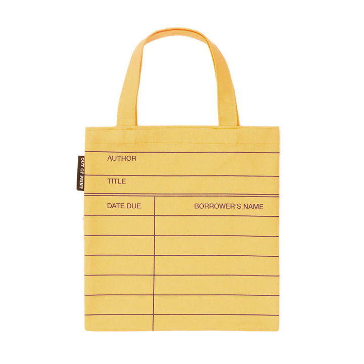 NEW Library Card Mini Tote Bag- Double Sided