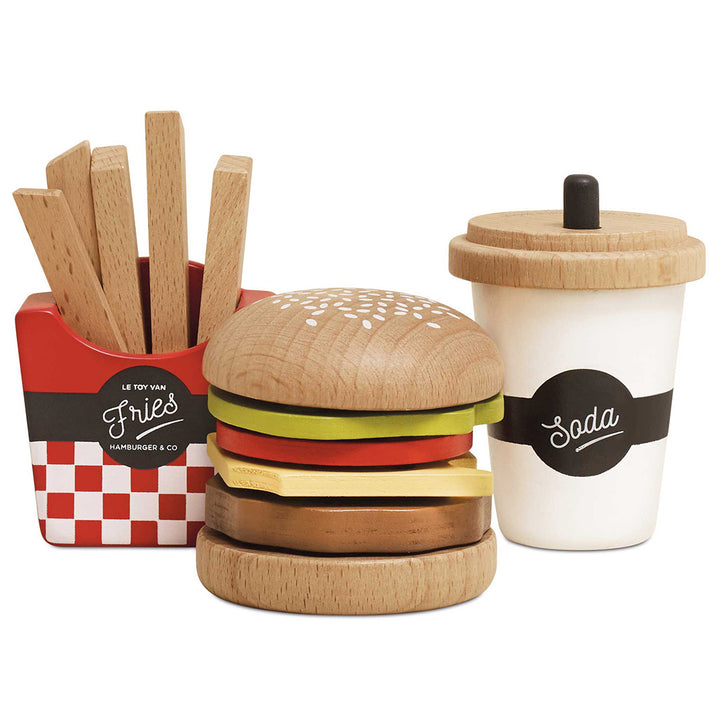 Wooden Hamburger Set