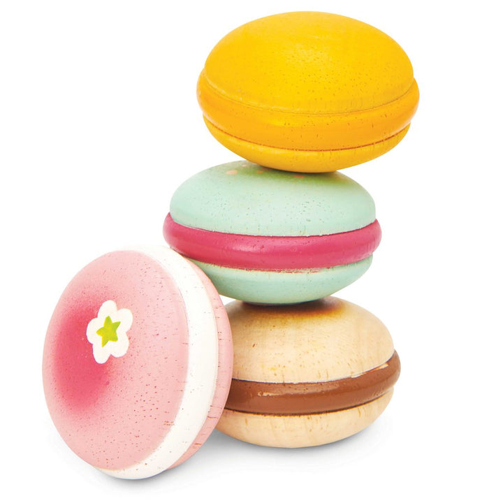 NEW Wooden Macaron Set of 4