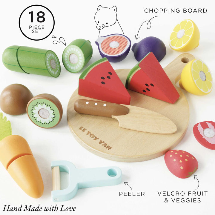 NEW Wooden Chopping Board & Sliceable Play Food