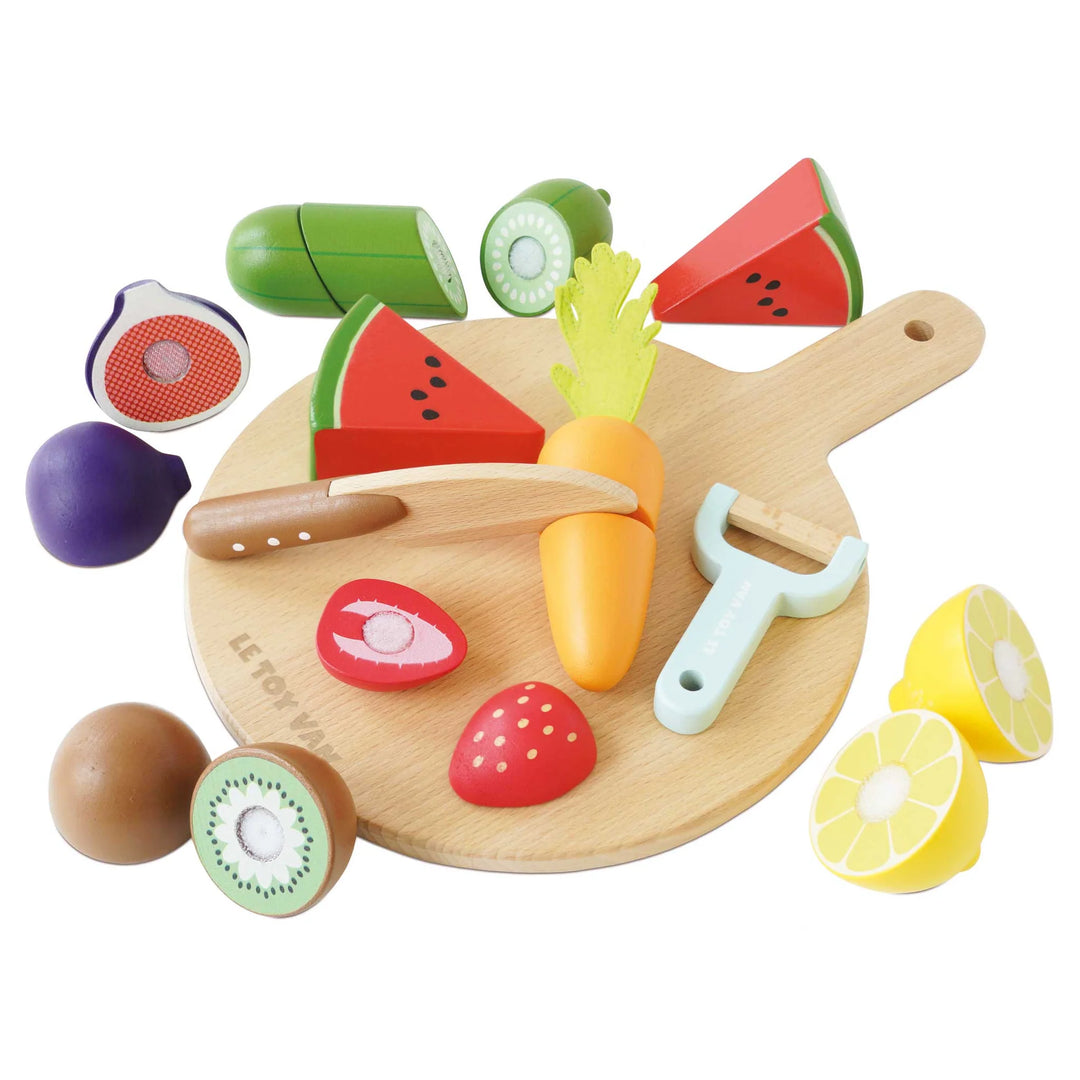 NEW Wooden Chopping Board & Sliceable Play Food