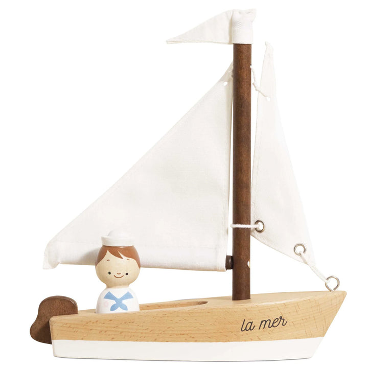 NEW Wooden Sailing Boat & Captain