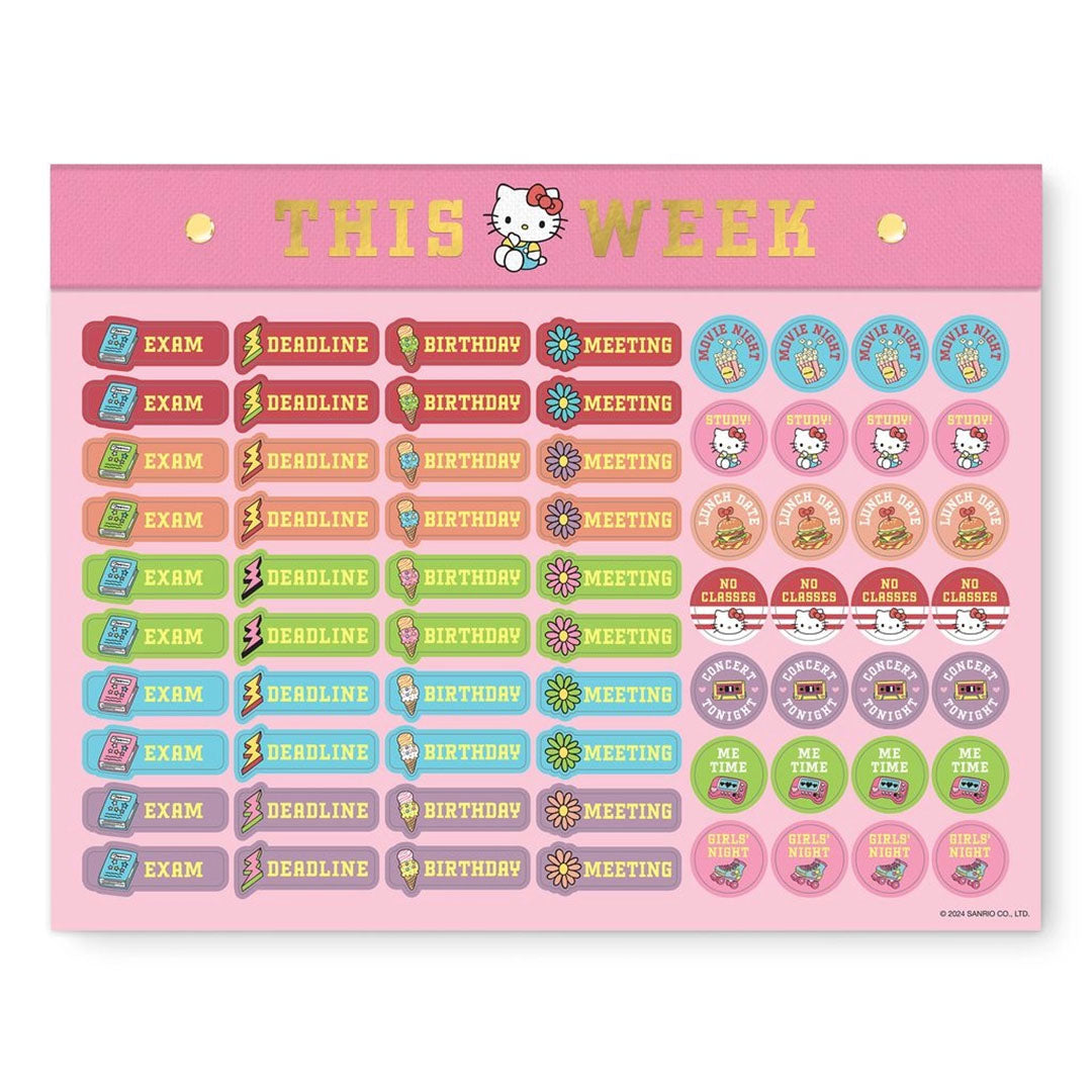 NEW Hello Kitty College Letters Weekly Desk Pad