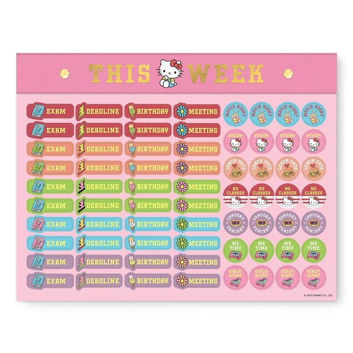 NEW Hello Kitty College Letters Weekly Desk Pad
