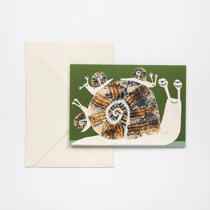 Greeting Card - Snail Family
