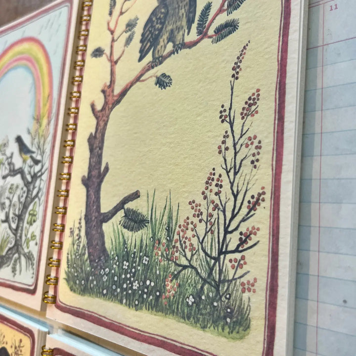 Folksy Forest Scene Notebooks
