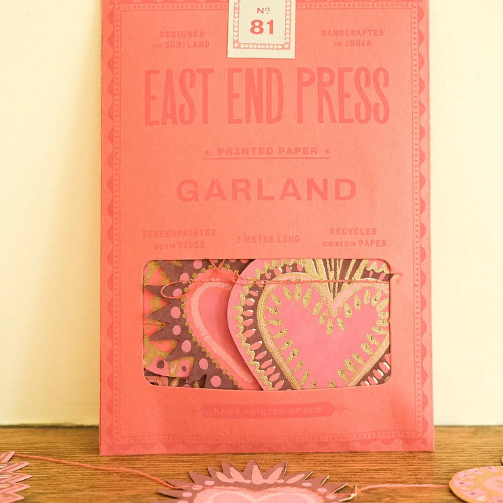 Sweet Hearts Sewn Garland