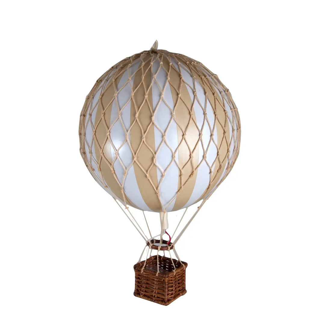 NEW Hot Air Balloon Floating Hanging Mobile- Cream Stripe