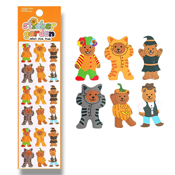 Glossy Trick or Bear Halloween Sticker