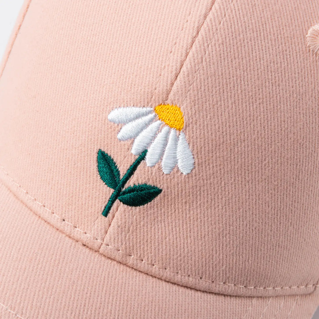 Kid's Baseball Hat- Daisy Embroidered
