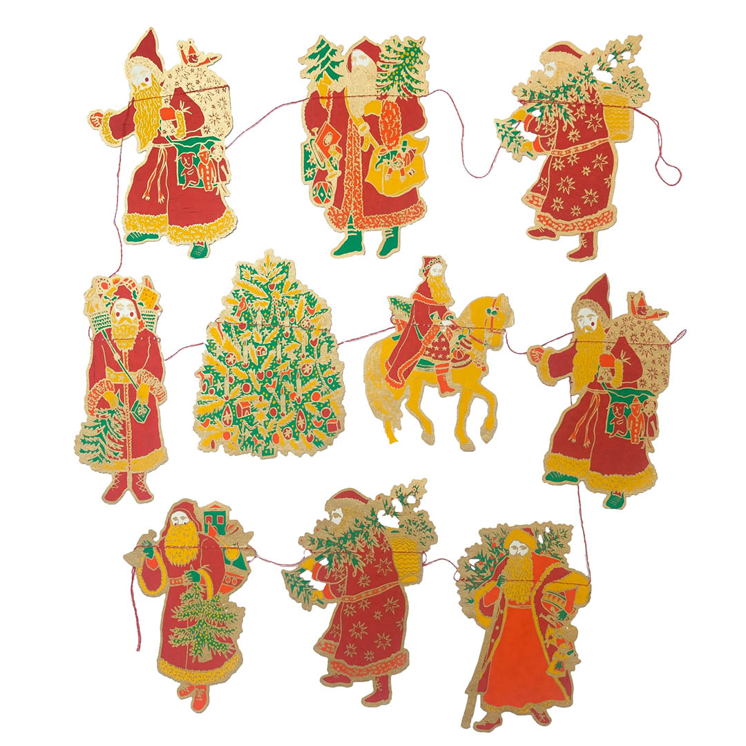Saint Nicholas Sewn Paper Garland