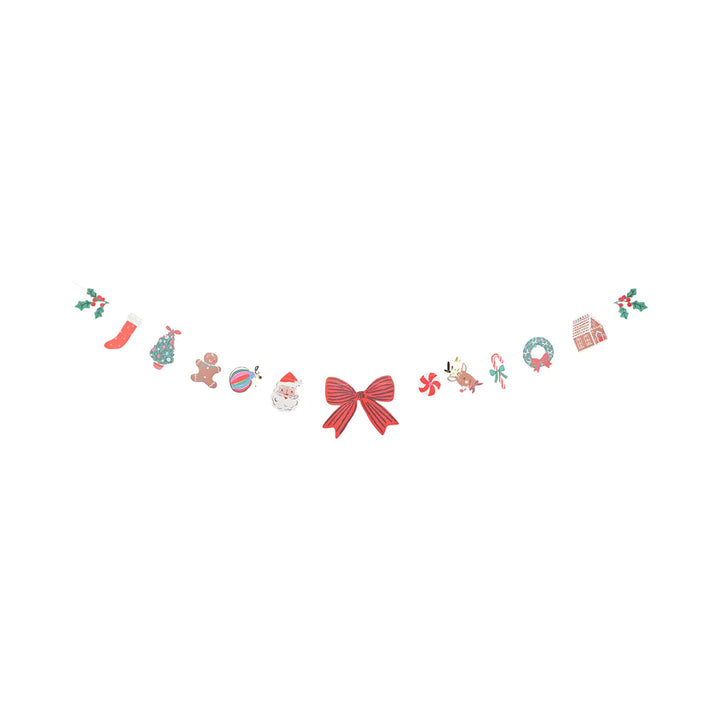 Colorful Christmas Cutouts Paper Banner