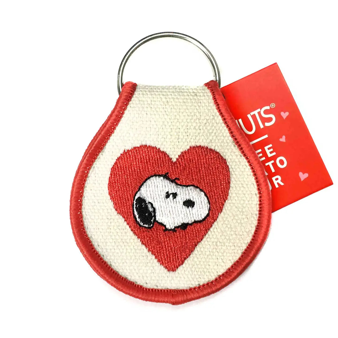 NEW Valentine- Snoopy Heart Patch Keychain