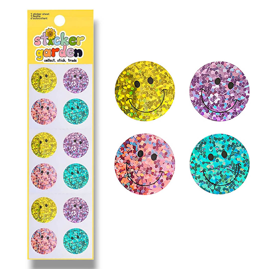 Sparkle Happy Face Fun Stickers