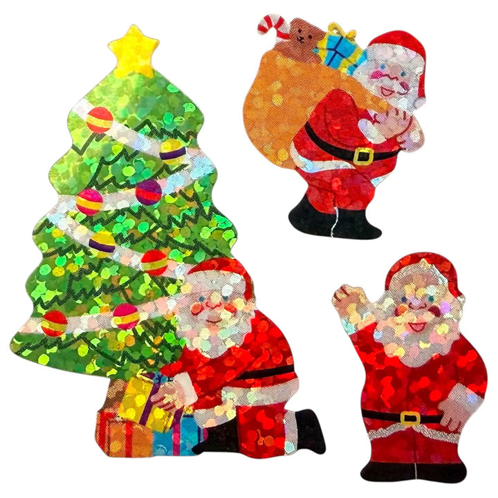 Sparkle Jolly Ol' Santa Christmas Sticker Sheet