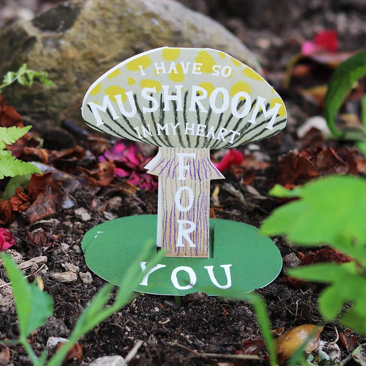 Greeting Card - I Have So Mushroom In My Heart For You Stand-Up Card
