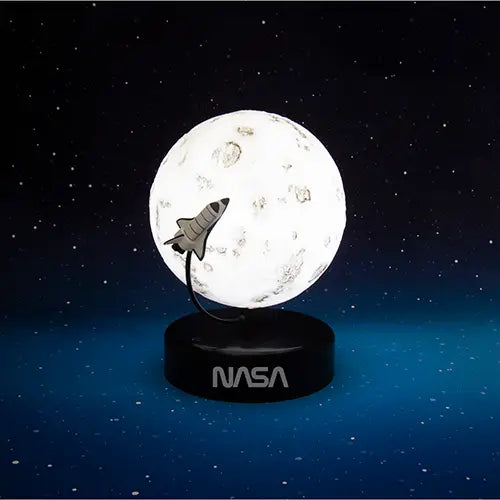 Nasa Inspired Moon Mood Light - with Moveable Rocket