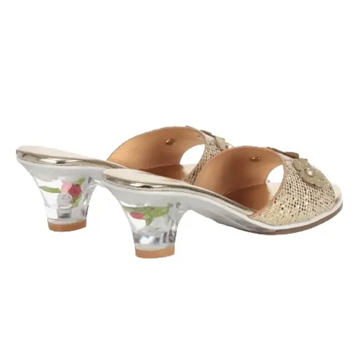 NEW Slipper Gold High-Heel Ellina (2 Sizes)