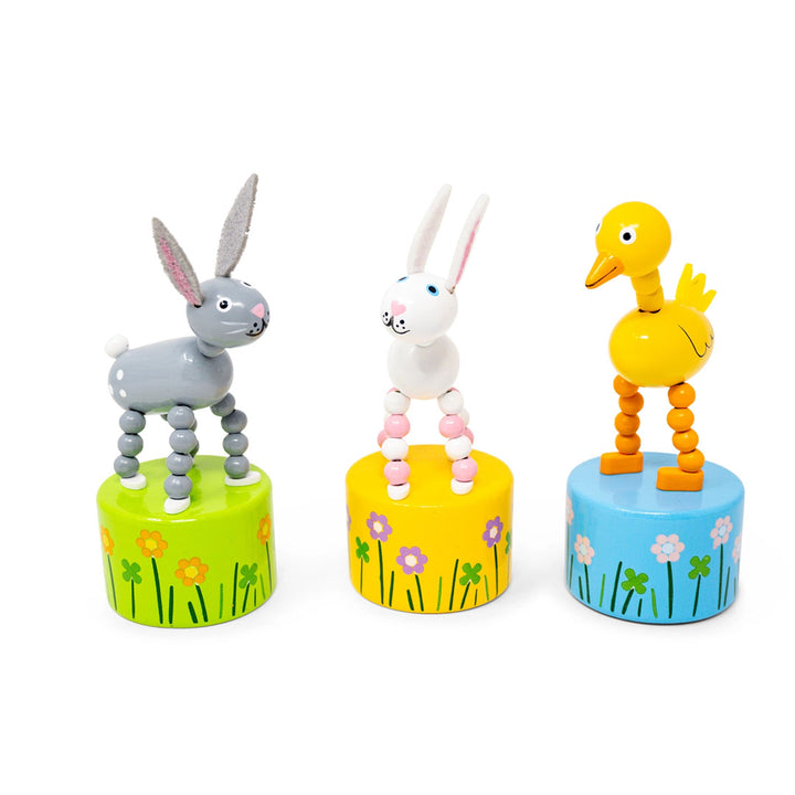 Duck and Bunny Push Puppet Toy