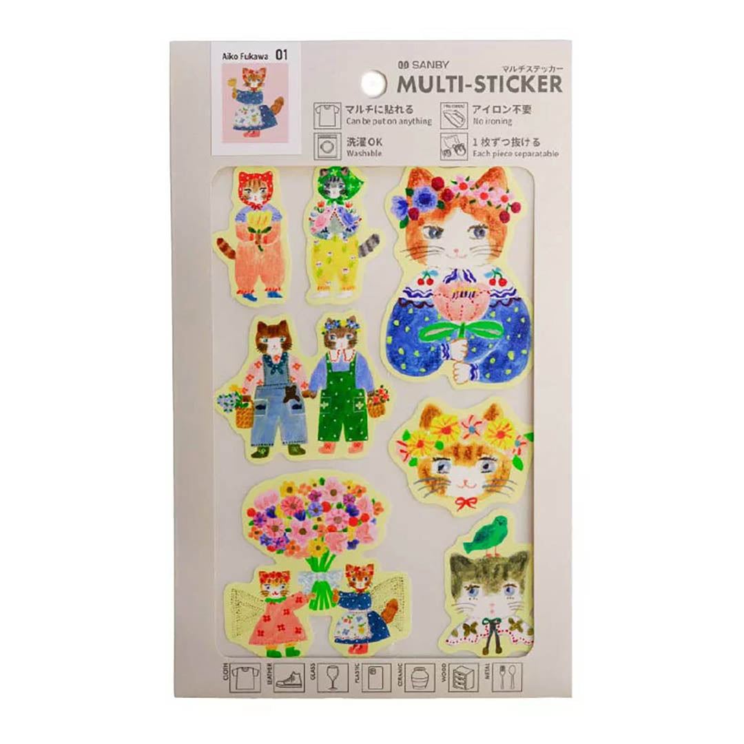 NEW Aiko Fukawa - Fabric and Special Multi Stickers Ver. 1 Cat Lover