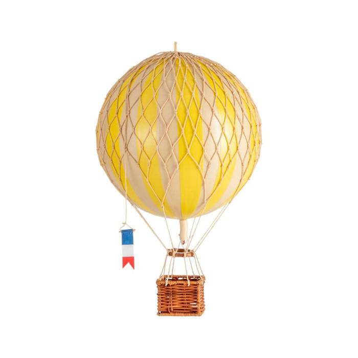 Hot Air Balloon Floating Hanging Mobile- Yellow Stripe