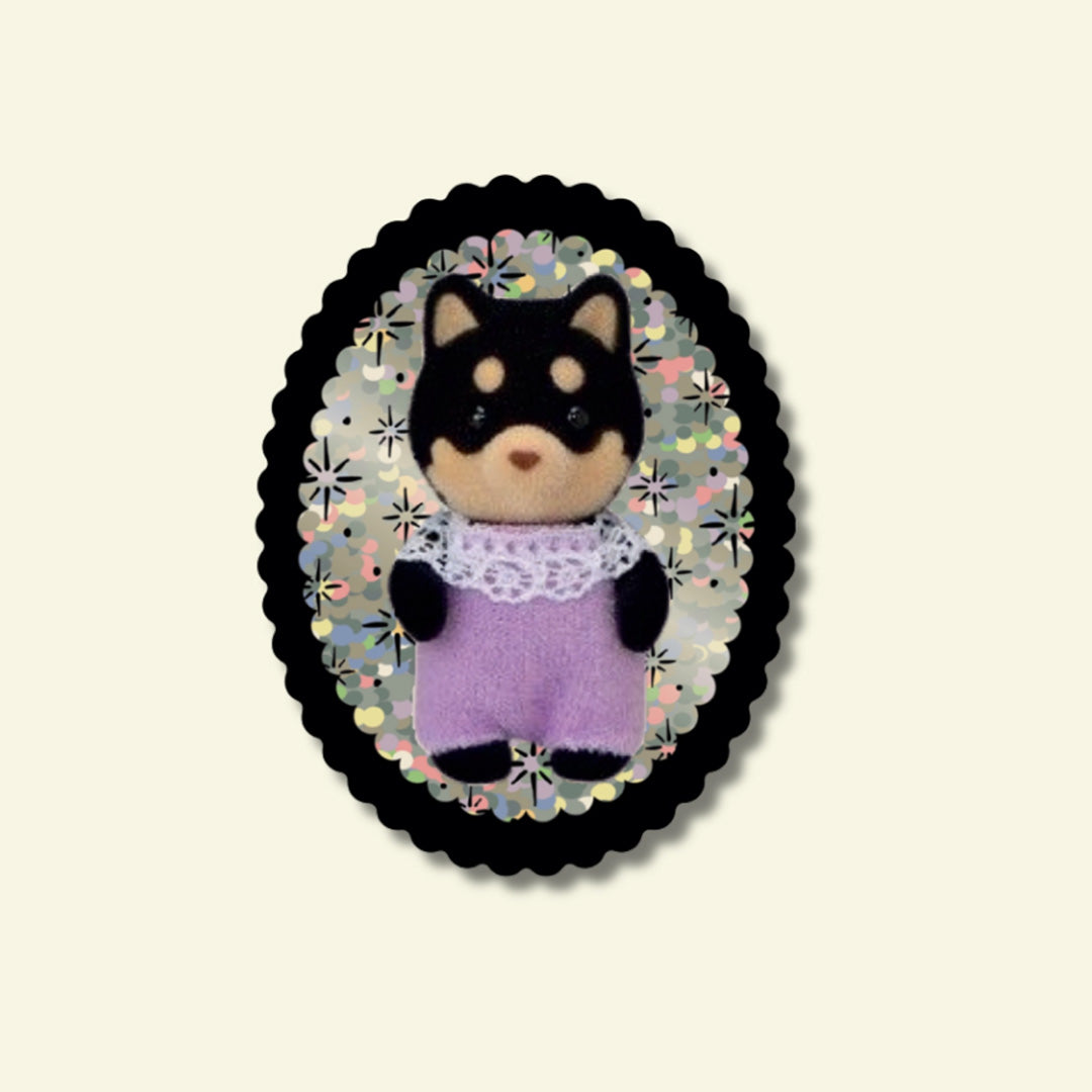 Shiba Inu Glitter Vinyl Sticker