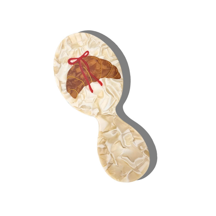 Hand-painted Bow Croissant Brush