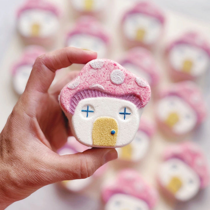 Non Toxic All Natural Mushroom House Bath Bomb (with Toy!)