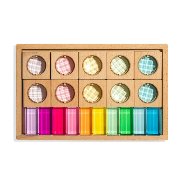 Wooden James Block Set - Pastel
