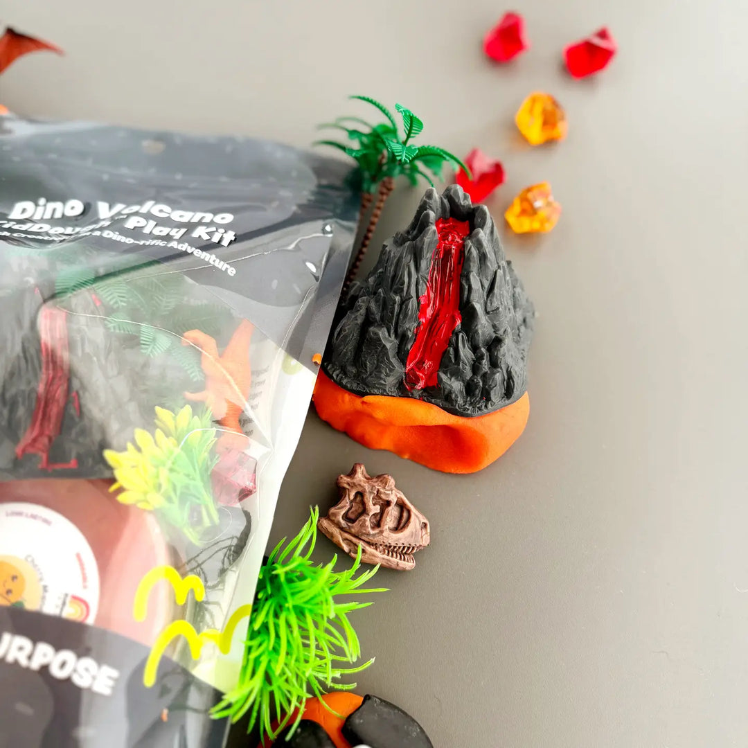 NEW Scented Natural Sensory Play Dough Kit- Volcano (Cherry Mango)