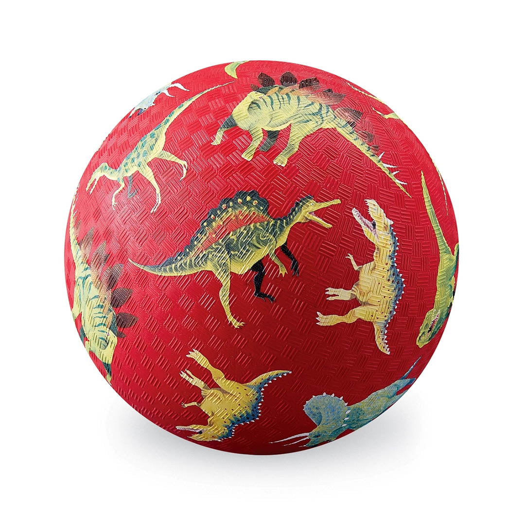 Playground Ball - Dinosaurs Red 5"