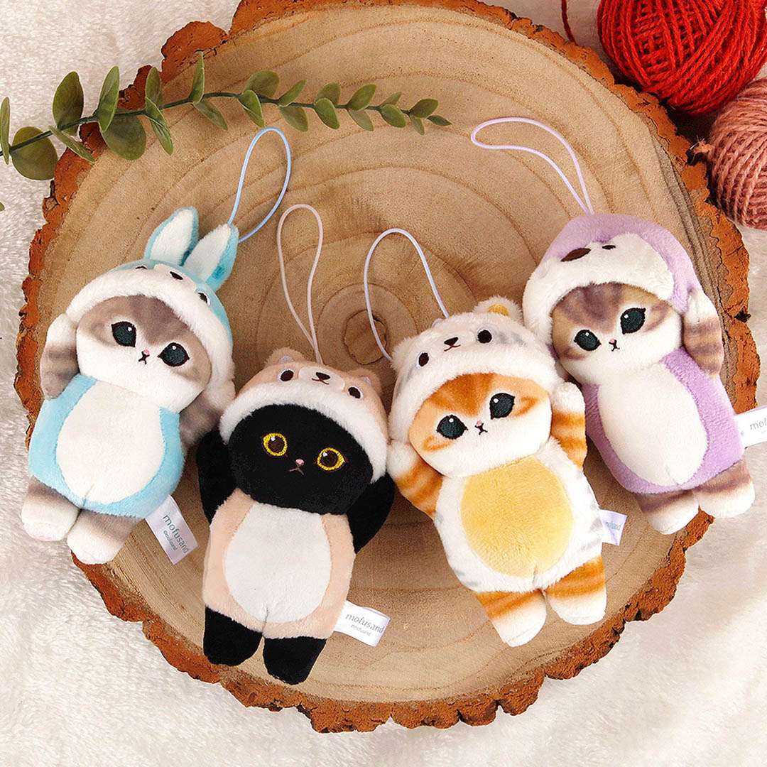 Mofusand Animal Cat Mascot Plush Keychain