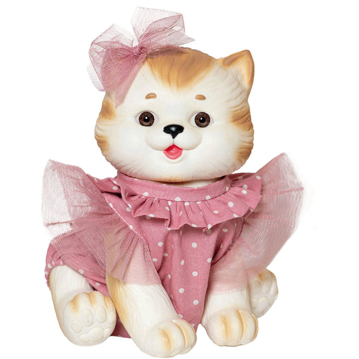 White Cat Brown Stripes