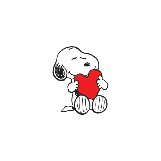 Temporary Tattoo Sheets: Snoopy Heart Hug Tattoo Pair