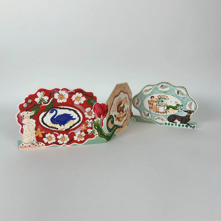 Romantic Platter Concertina Card